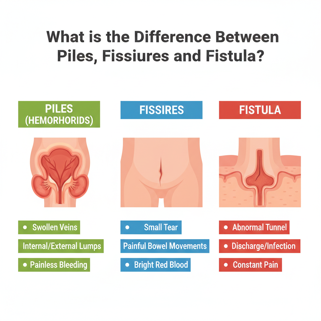 What Is the Difference Between Piles, Fissures and Fistula?