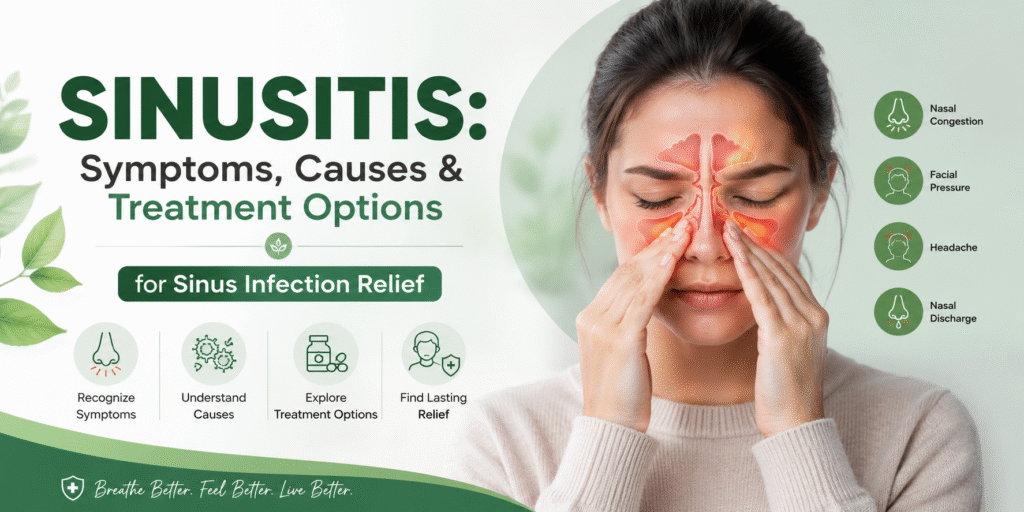 Sinusitis: Symptoms, Causes & Treatment Options for Sinus Infection Relief